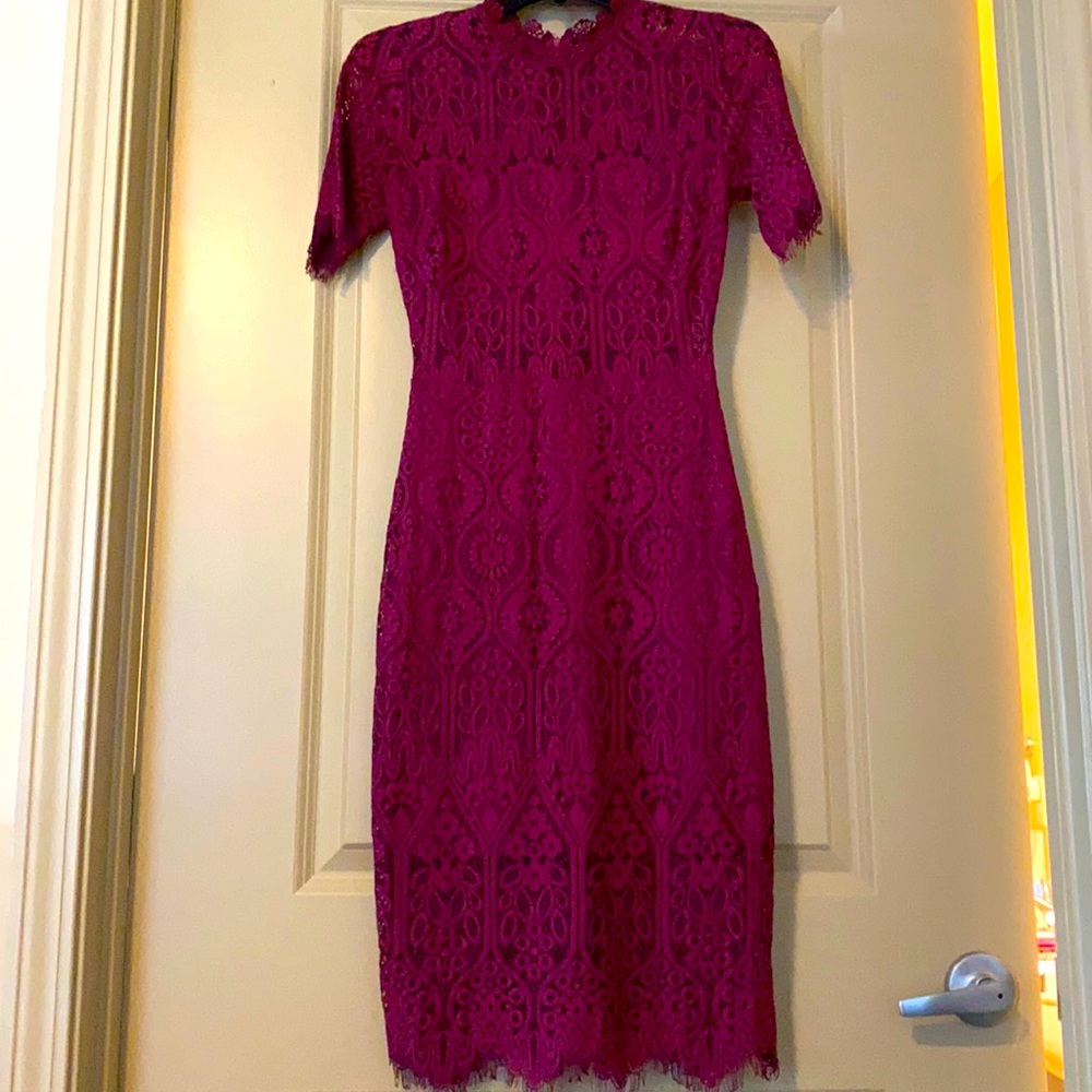 Lace wine red/burgundy dress